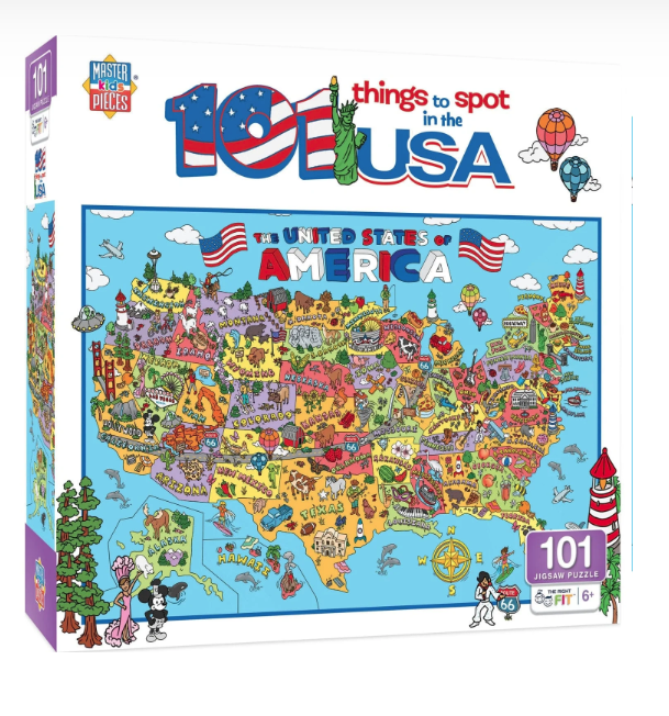 101 Things to Spot in the USA 100 Piece Kids Jigsaw Puzzle