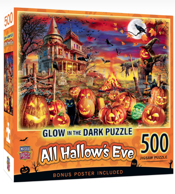 Glow in the Dark - All Hallow's Eve 500 Piece Jigsaw Puzzle