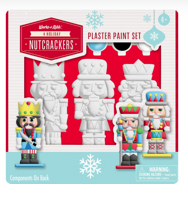 Plaster Nutcrackers Set - 3 Pack