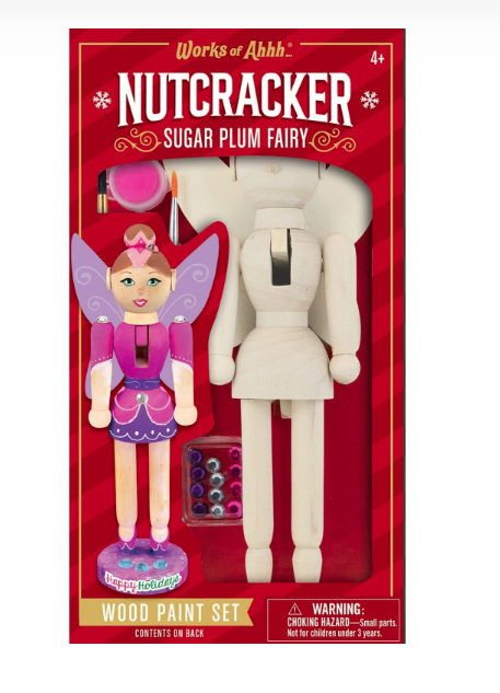 Holiday Craft Kit - Nutcracker Sugarplum Fairy Wood Craft & Paint Kit