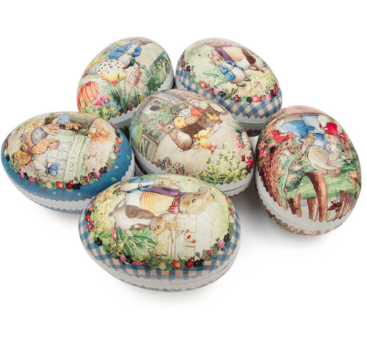 Beatrix Potter Peter Rabbit and Family Paper Mache Easter Eggs