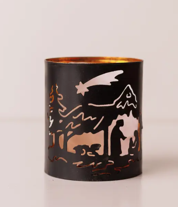 Metal Candleholder - Christmas Night