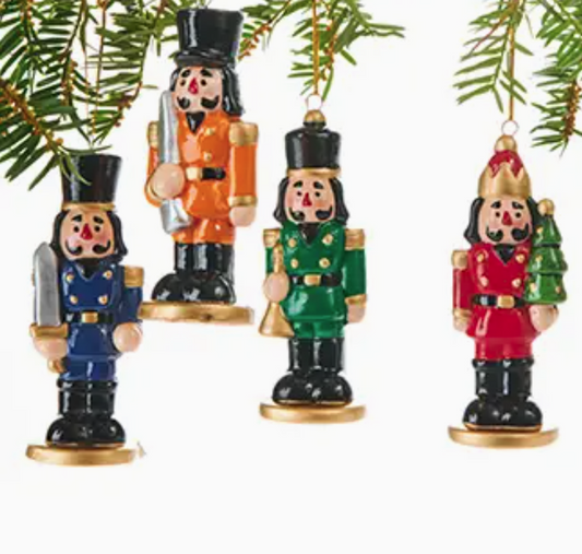 Ceramic Nutcracker Ornament, 4 Assorted