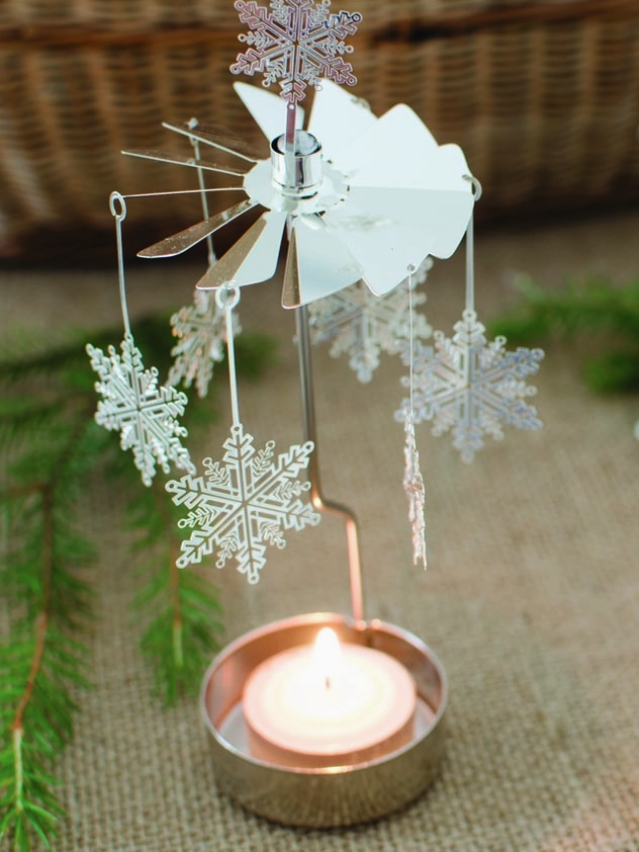 Rotary Candleholder, Snowstar