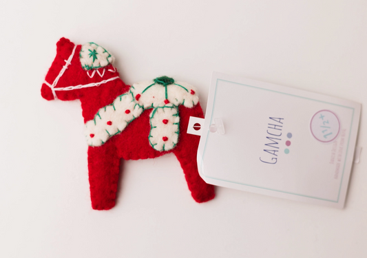 Felt Finger Puppet, Dala Horse