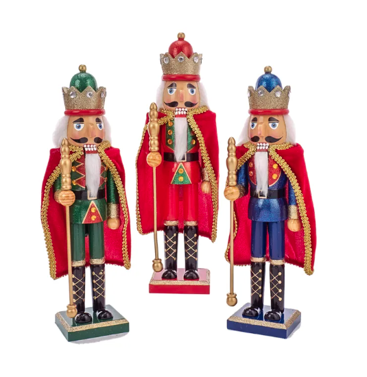 15" Nutcrackers With Capes, Pick 1 of 3 Assorted