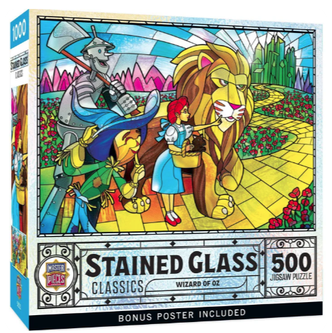 Stained Glass - Wizard of Oz 500 Piece Jigsaw Puzzle