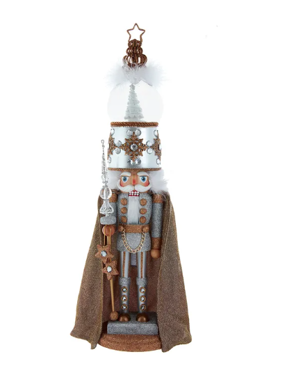22" Hollywood Nutcrackers™ Musical Gold & Silver Nutcracker With Water Globe