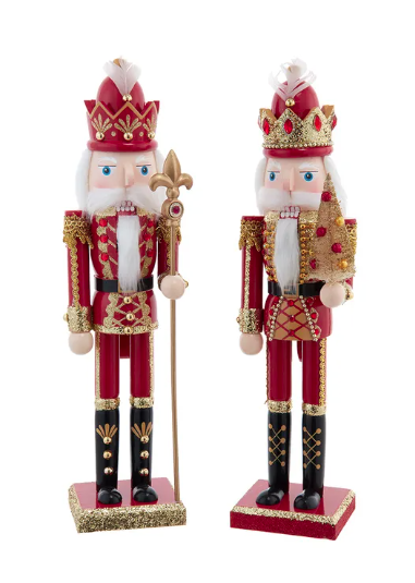 15" Red & Gold Nutcrackers, 2 Assorted