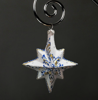 Small blue star ornament