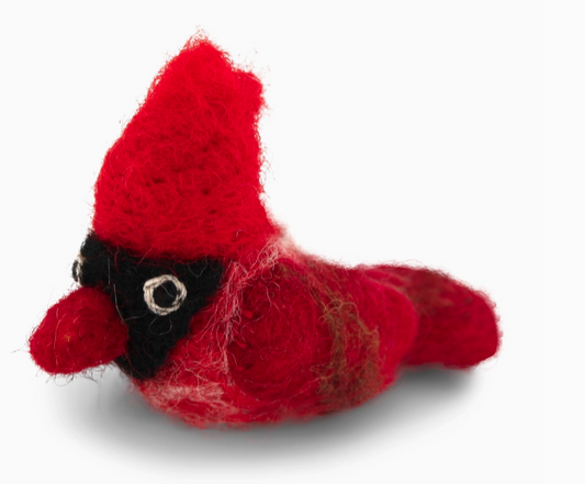 cardinal bird - wool