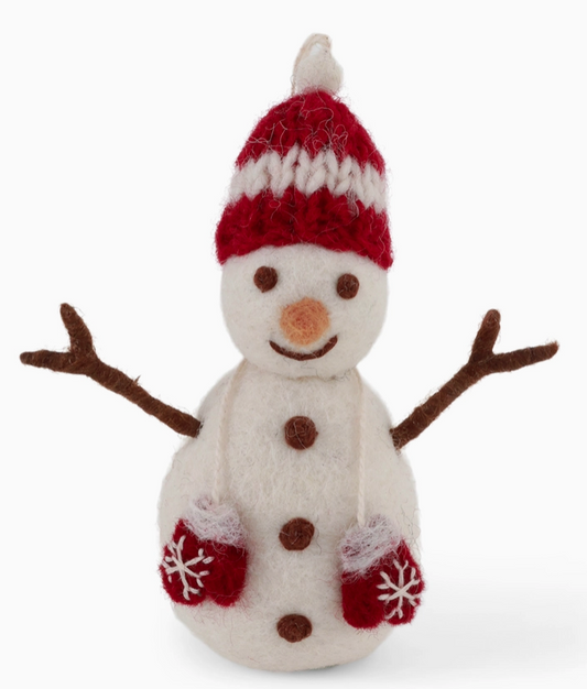 Snowman W/Red Hat & Mittens