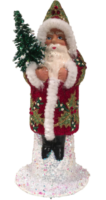 red santa beaded holly - German