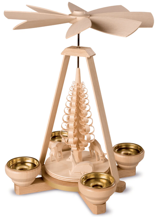 Hand Carved Deer Small - German Pyramid