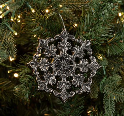 Pewter Gabriella snowflake ornament