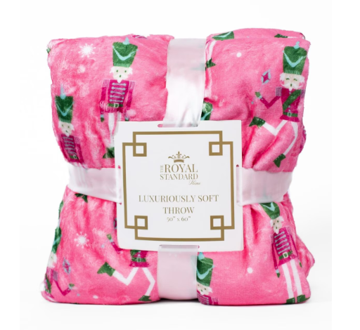 Nutcracker Cutie Throw Pink/Multi