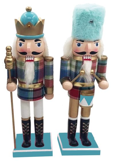 14″ Pastel Nutcrackers, 2 Assorted