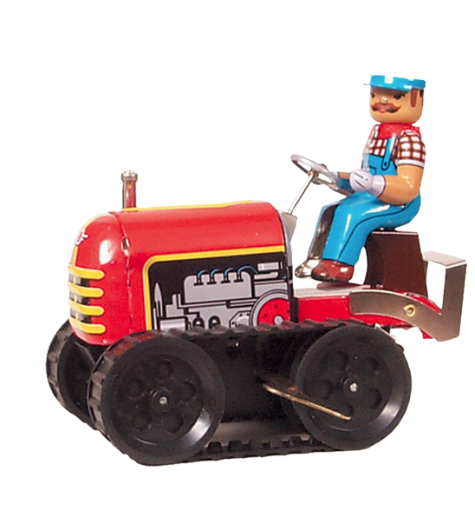 tin wind-up tractor