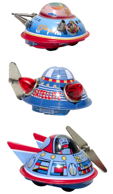 Collectible Tin Toy - 3 Space Ships