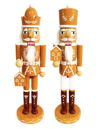 14″ Gingerbread Nutcrackers, 2 Assorted