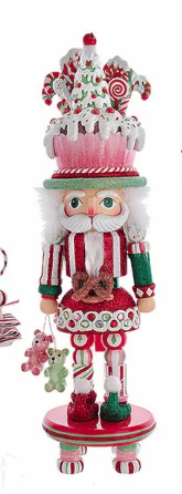 18" Hollywood Nutcrackers™ Candy and Cake Hat Nutcracker, 3 Assorted