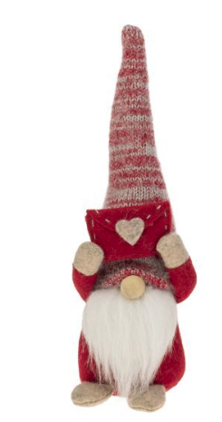 Red & Brown Santa Gnome with Letter, 2A