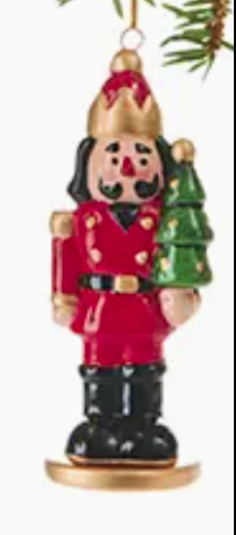 Ceramic Nutcracker Ornament, 4 Assorted