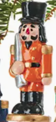 Ceramic Nutcracker Ornament, 4 Assorted