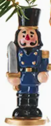 Ceramic Nutcracker Ornament, 4 Assorted