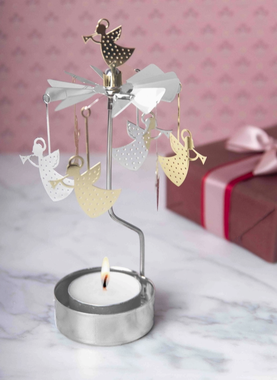 Trumpet Angel Rotary Candleholder