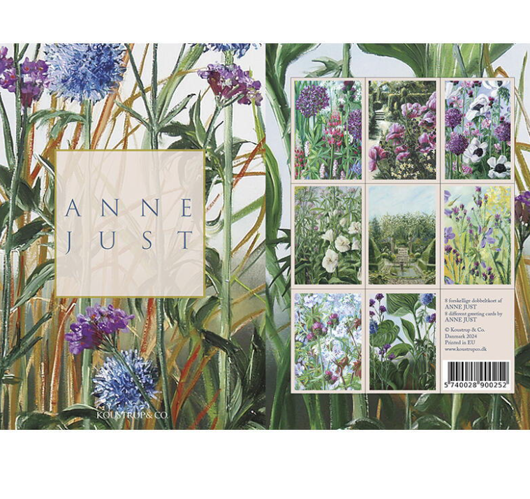 "Anne Just" Card folder with 8 Note Cards