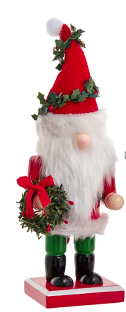 9" Christmas Gnome Nutcrackers, 2 Assorted