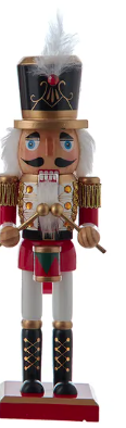 10" Red & White King & Soldier Nutcrackers