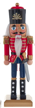 10" Red, Green & Gold Nutcrackers, 3 Assorted