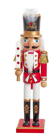 15" Red and White Soldier/King