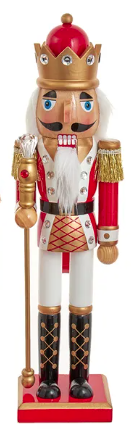 15" Red and White Soldier/King
