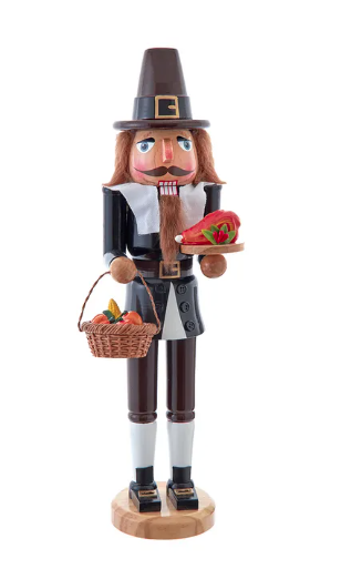 15" Man & Woman Pilgrim Nutcrackers