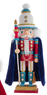 15" Hollywood Nutcrackers™ Red, White and Teal Soldier & King Nutcracker, 3 Assorted