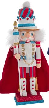 15" Hollywood Nutcrackers™ Red, White and Teal Soldier & King Nutcracker, 3 Assorted