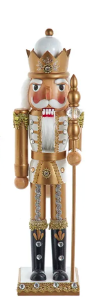 15" Gold & White Nutcrackers, 3 Assorted