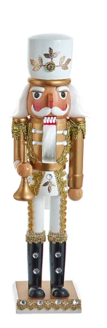 15" Gold & White Nutcrackers, 3 Assorted