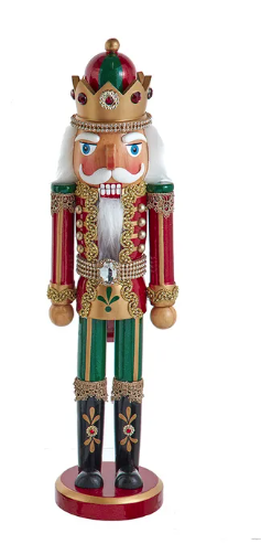 15" Red & Green King Nutcrackers, 2 Assorted