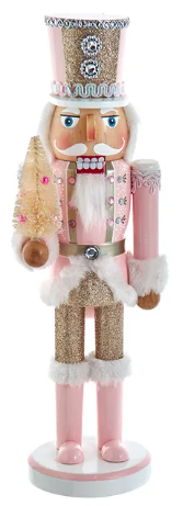 14" Pink & Blue Soldier Nutcrackers, 2 Assorted