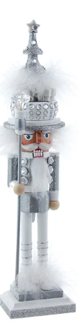 15" Hollywood Nutcrackers™ Gold, White & Silver Tree Hat Nutcrackers, 3 Assorted