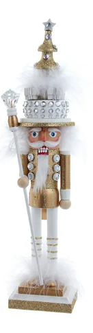 15" Hollywood Nutcrackers™ Gold, White & Silver Tree Hat Nutcrackers, 3 Assorted
