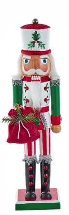 15" Jolly Red & Green Nutcrackers, 3 Assorted