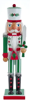 15" Jolly Red & Green Nutcrackers, 3 Assorted