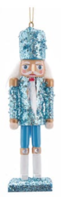 6" Pink, Blue, and Green Nutcracker Ornaments, 3 Assorted