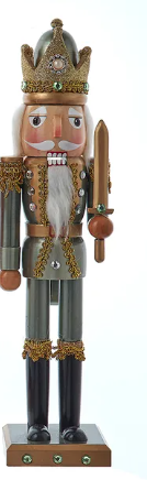 15" Teal, Green & Desert Rose Nutcrackers, 3 Assorted