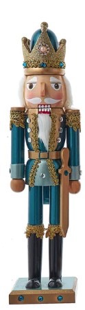 15" Teal, Green & Desert Rose Nutcrackers, 3 Assorted